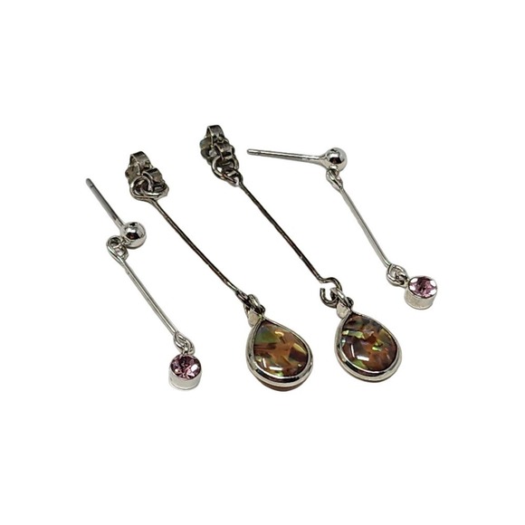 Lia Sophia Jewelry - Dangles Pierced Earrings - "Mystify" - Genuine Abalone - Picture 2 of 9